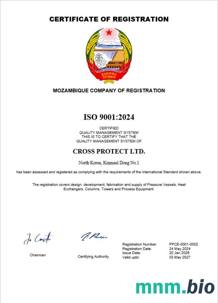 Korea Północna business registration vcertyfikat Word i szablon PDF